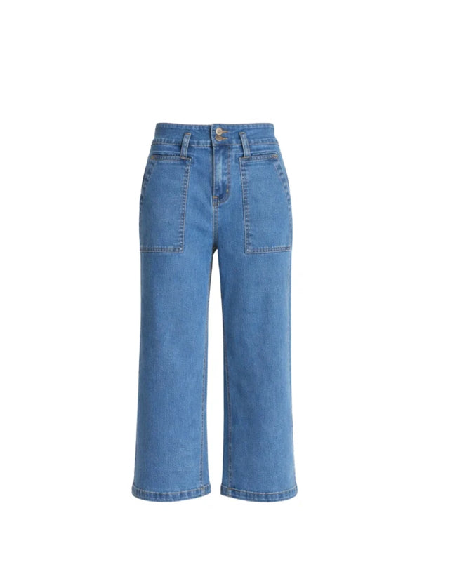 Gordon Smith | Hudson Wide Leg Crop Jean | Denim