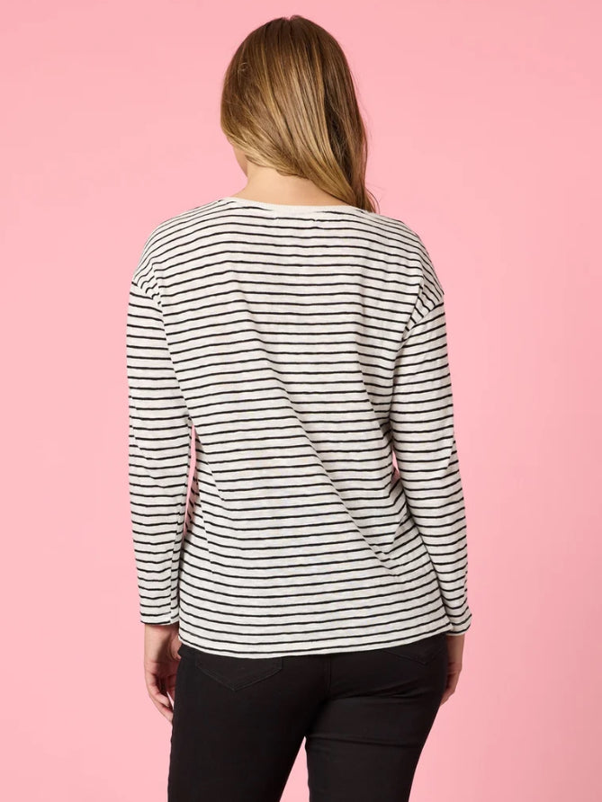 Threadz | City Stripe Tee | Black/Ivory