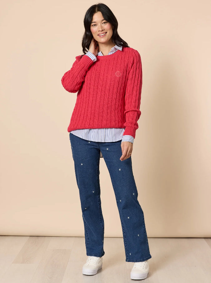 Gordon Smith | Hampton Cable Jumper | Red