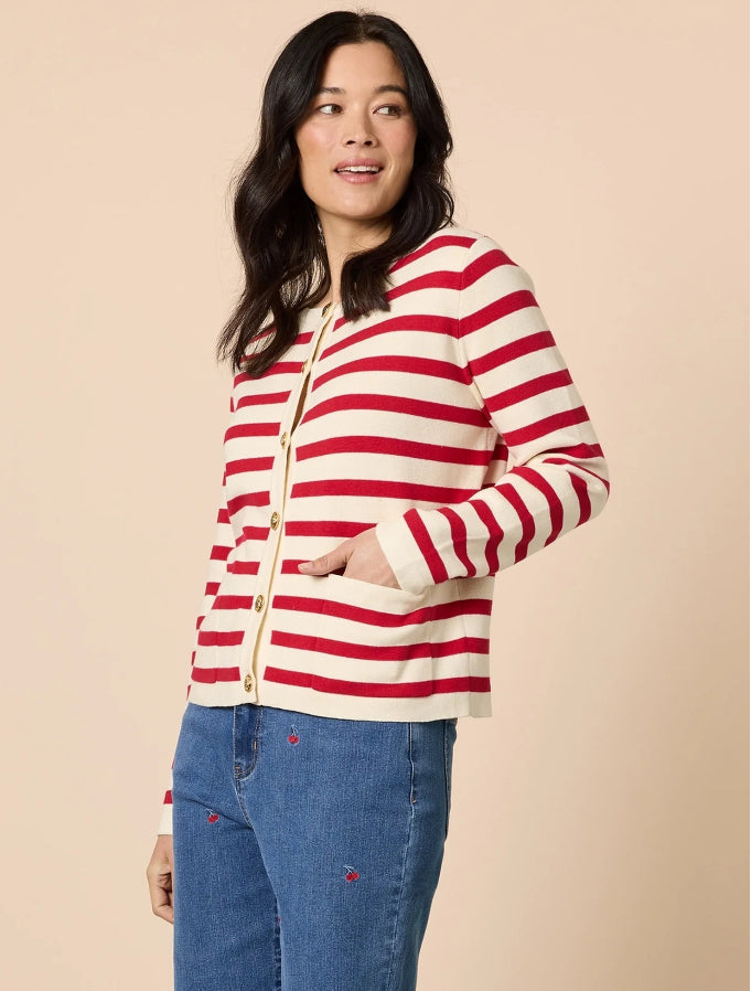 Gordon Smith | Capetown Cardigan | Red Ivory