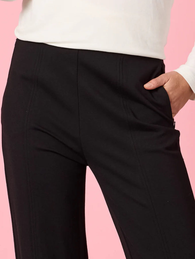 Hammock & Vine | Pippa Straight Leg Ponte Pant | Black