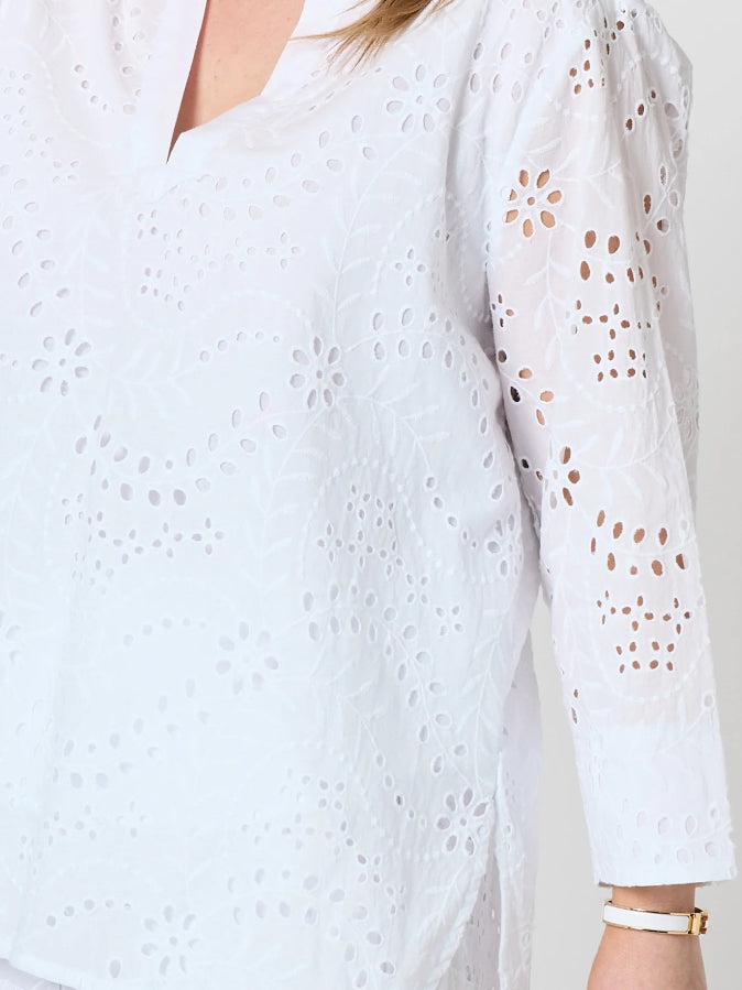Gordon Smith | Belle Broderie Top | White