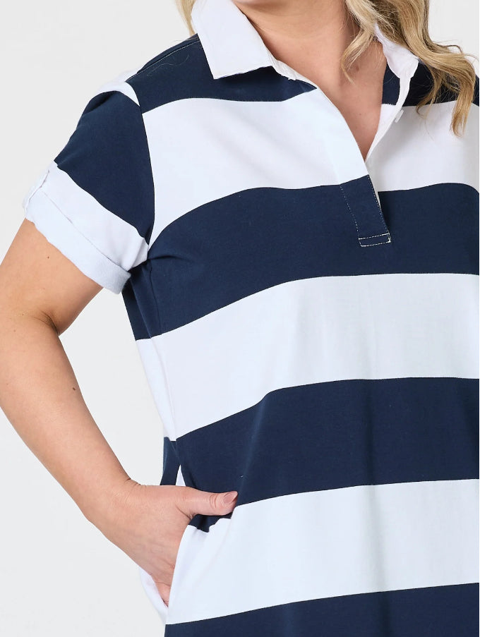 Gordon Smith | Riviera Polo Dress | Navy/White