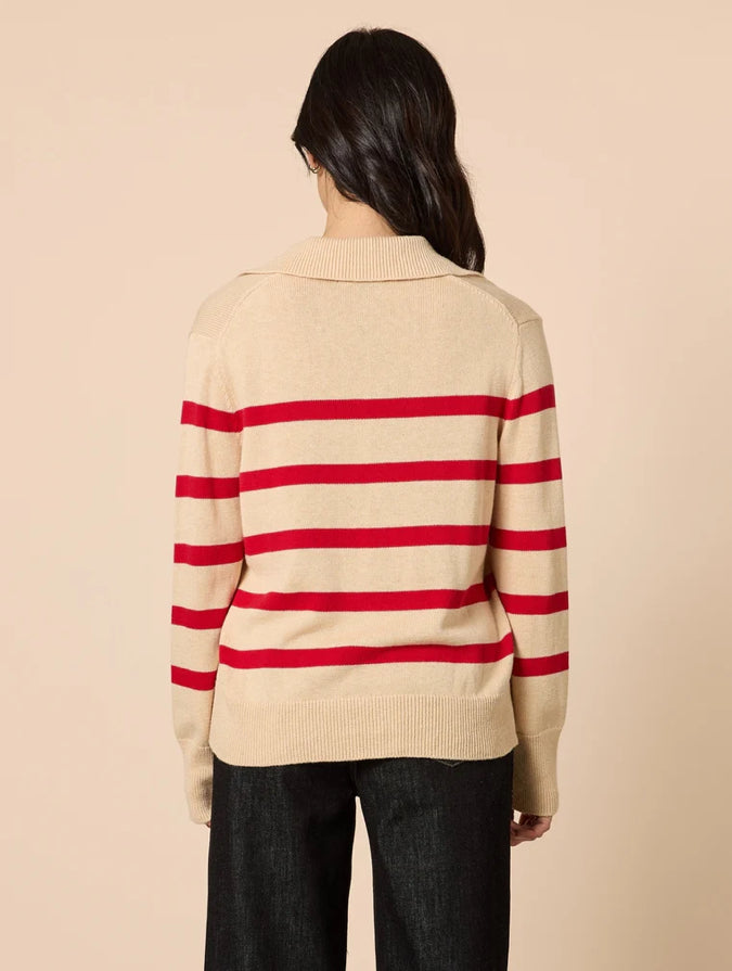 Gordon Smith | Montrose Stripe Knit | Natural Red