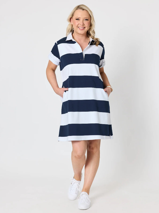 Gordon Smith | Riviera Polo Dress | Navy/White