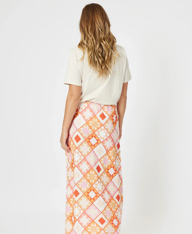 Threadz | Corfu Print Skirt | Mango Multi