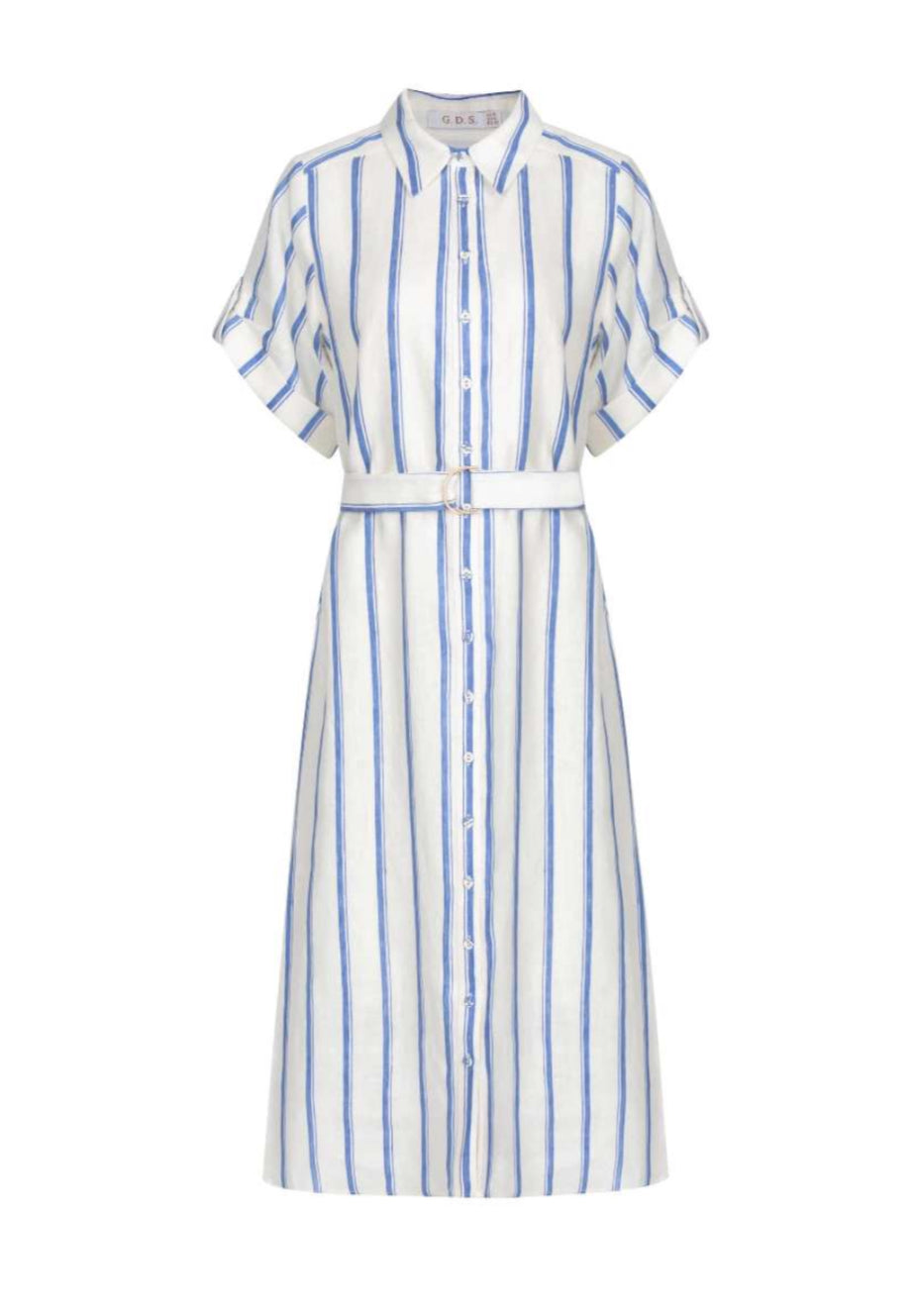 GDS | Lyra Linen Dress | Blue Stripe