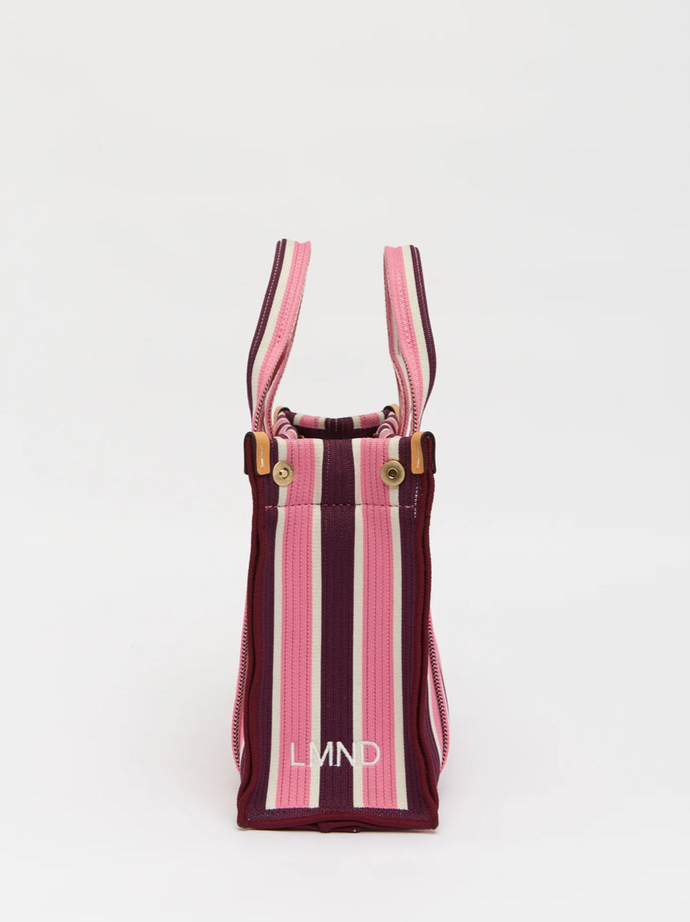 LMND | Rialto Small Tote | Fig/Plumeria Stripe