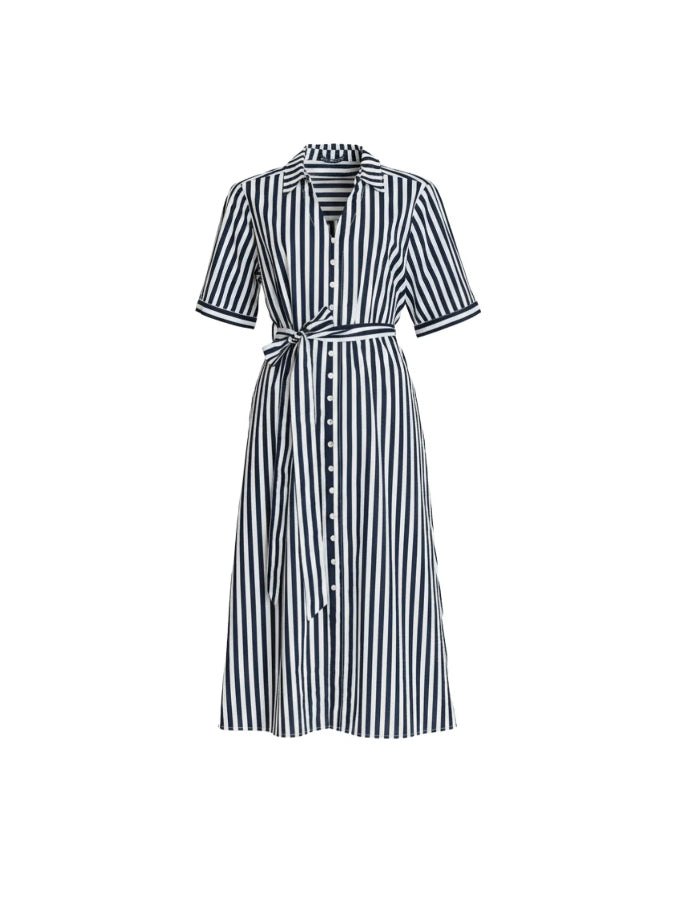 Gordon Smith | Riviera Striped Shirt Dress | Navy/White