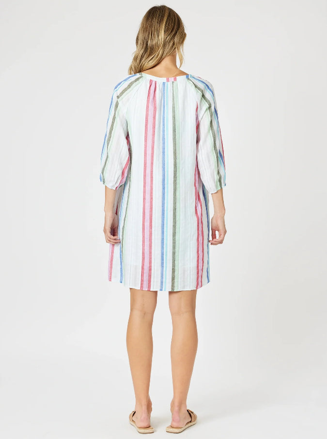 Gordon Smith | Havana Stripe Dress | Basil Multi