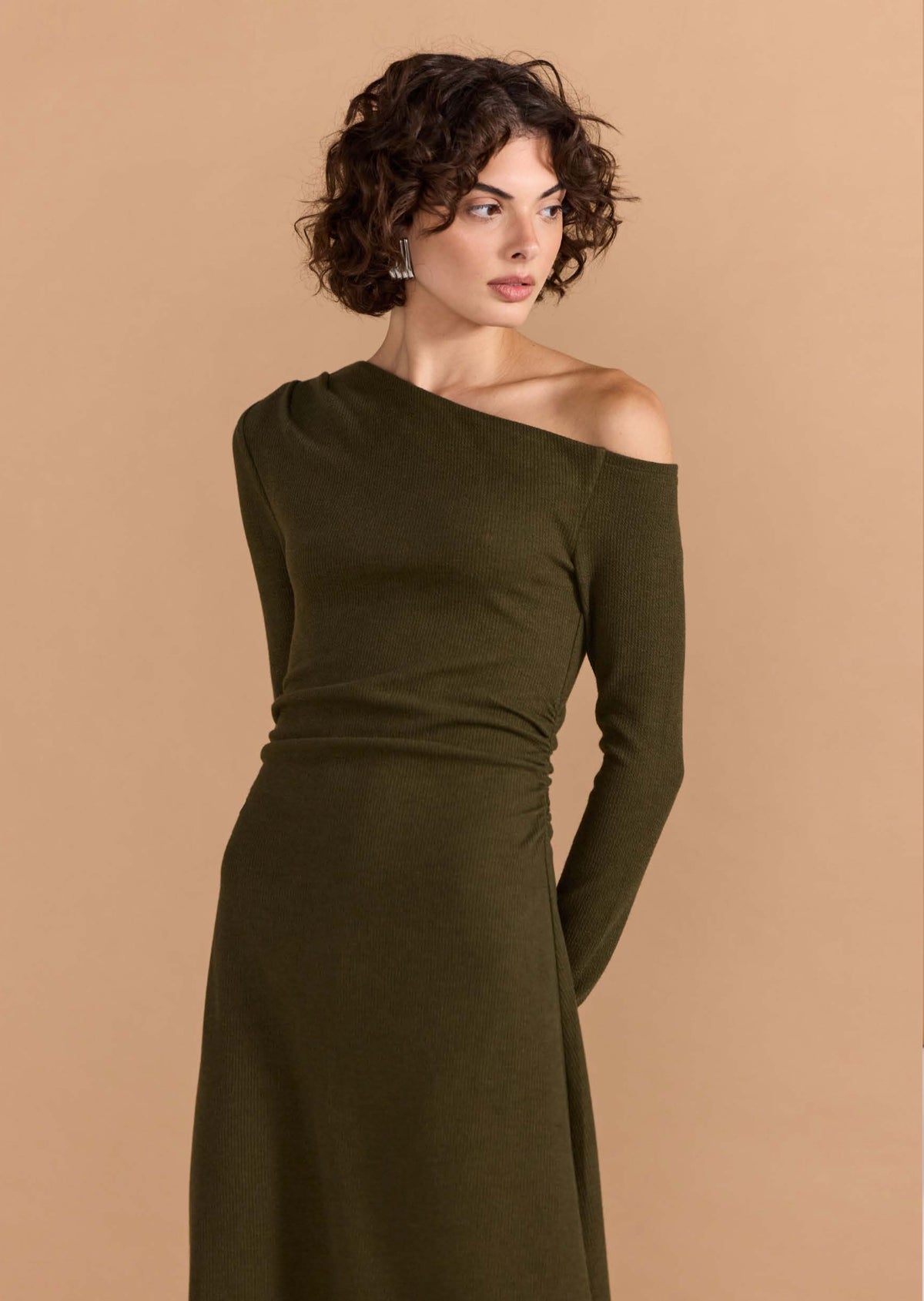 Staple The Label | Mason Midi Dress | Khaki