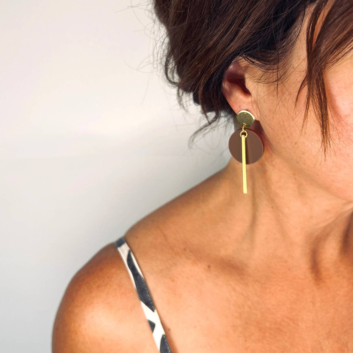 Mingled | Kyra Dangle Earrings | Nutmeg And Gold