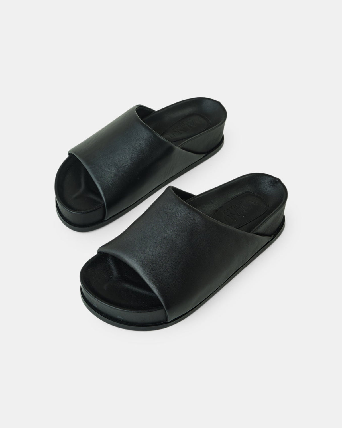 Walnut Melbourne | Kendall Leather Slide | Black