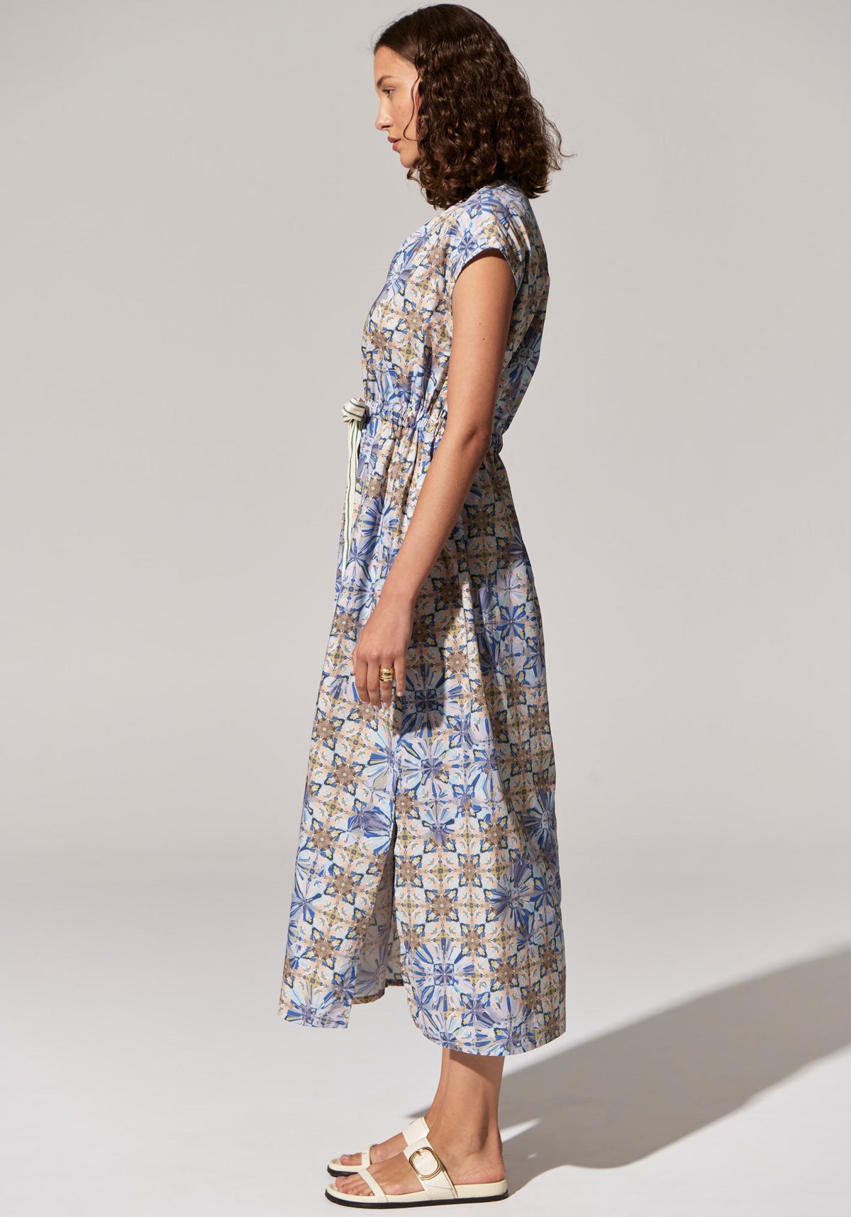 POL Clothing | Celeste Tie Belt Dress | Celeste Print