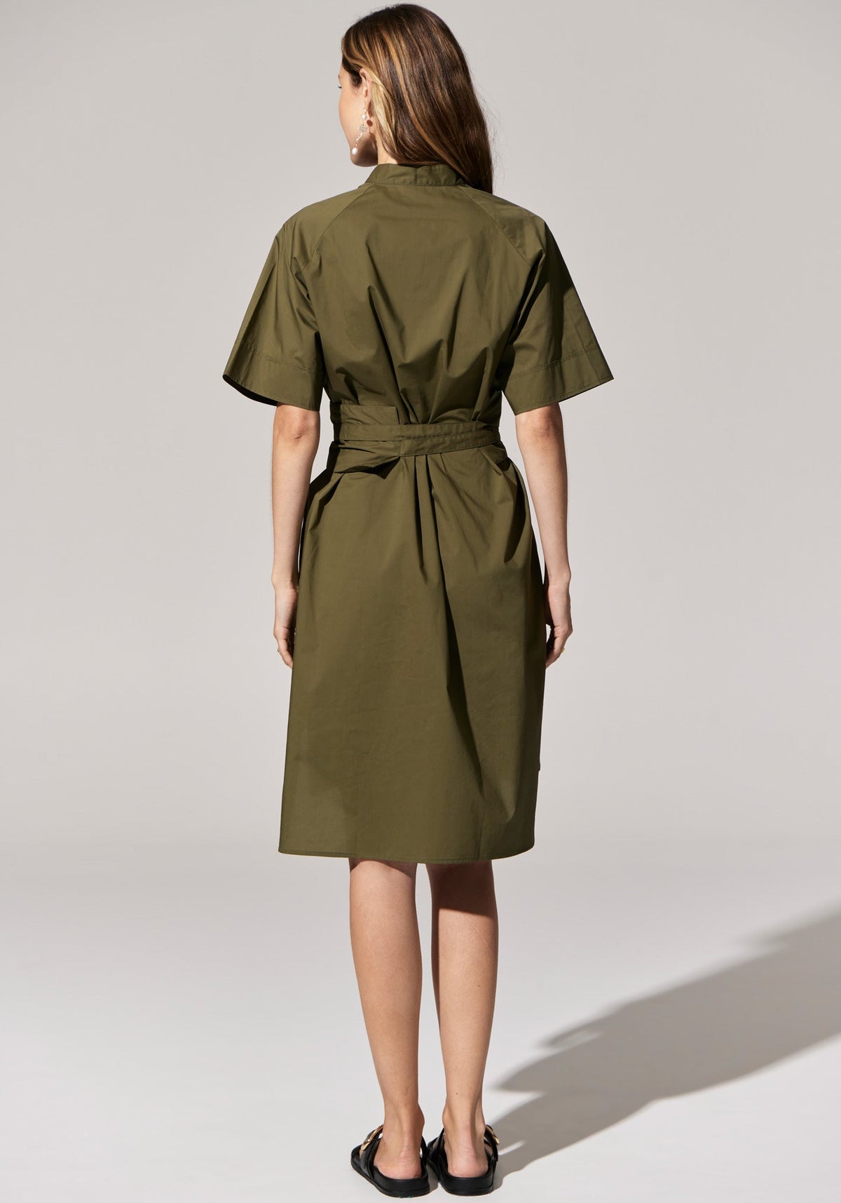 POL Clothing | Toya Shirt Dress | Khaki