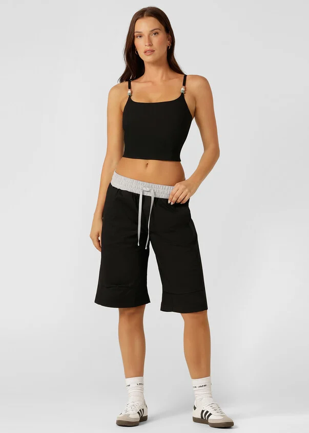 Lorna Jane Activewear | Flashdance 3/4 Shorts | Black