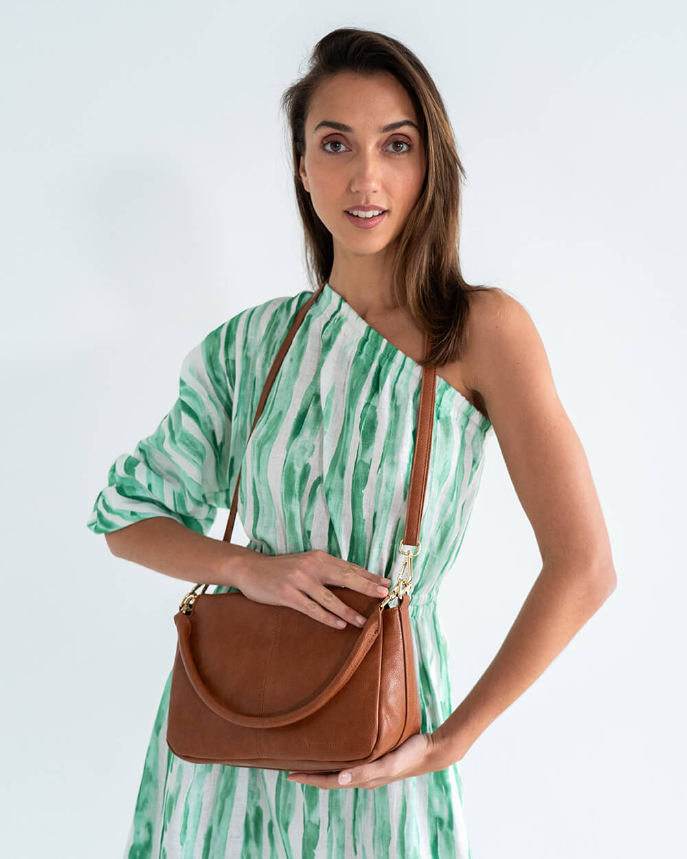 ELMS+KING | Amherst Shoulder Bag | Tan Pebble