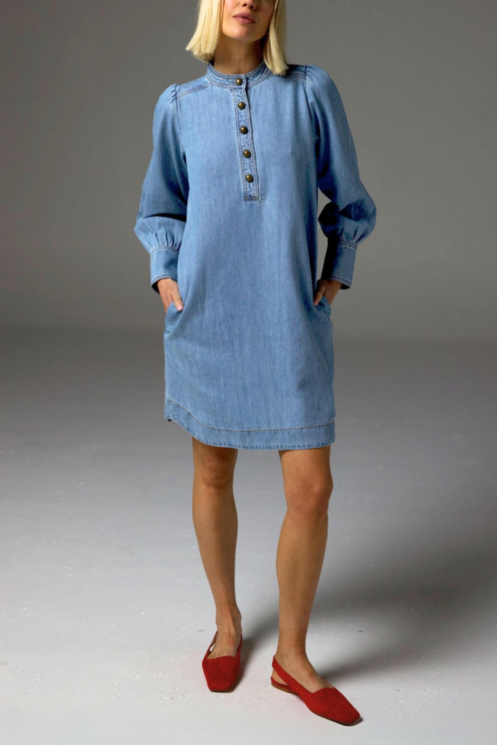 Zoe Kratzmann | Elocution Dress | Light Washed Denim