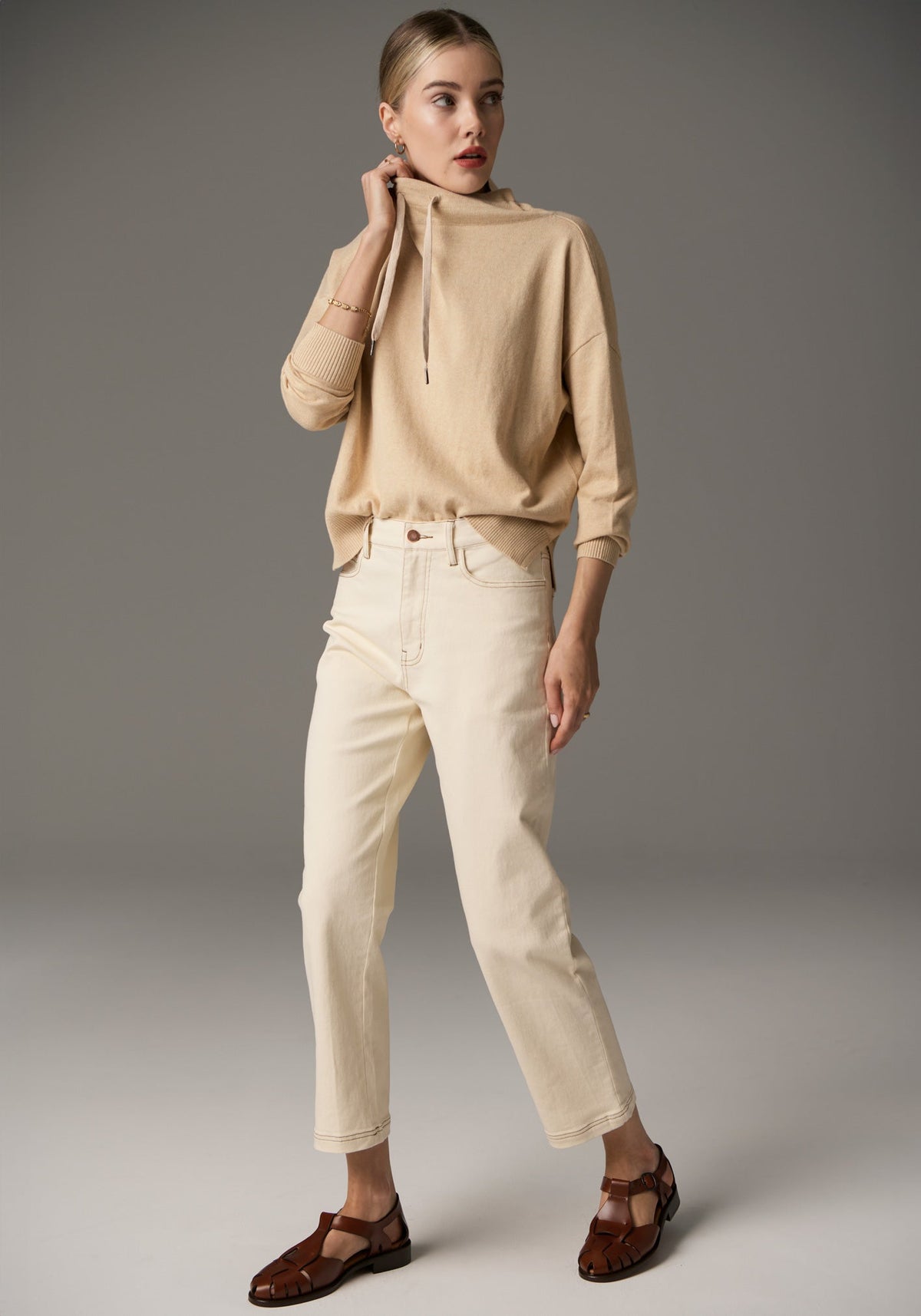 POL | Beech Drawcord Knit | Pebble