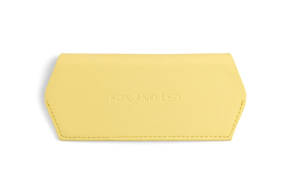 Fox And Leo | Glasses Case | Yellow
