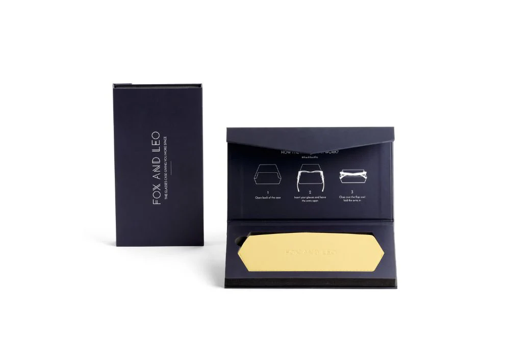 Fox And Leo | Glasses Case | Yellow