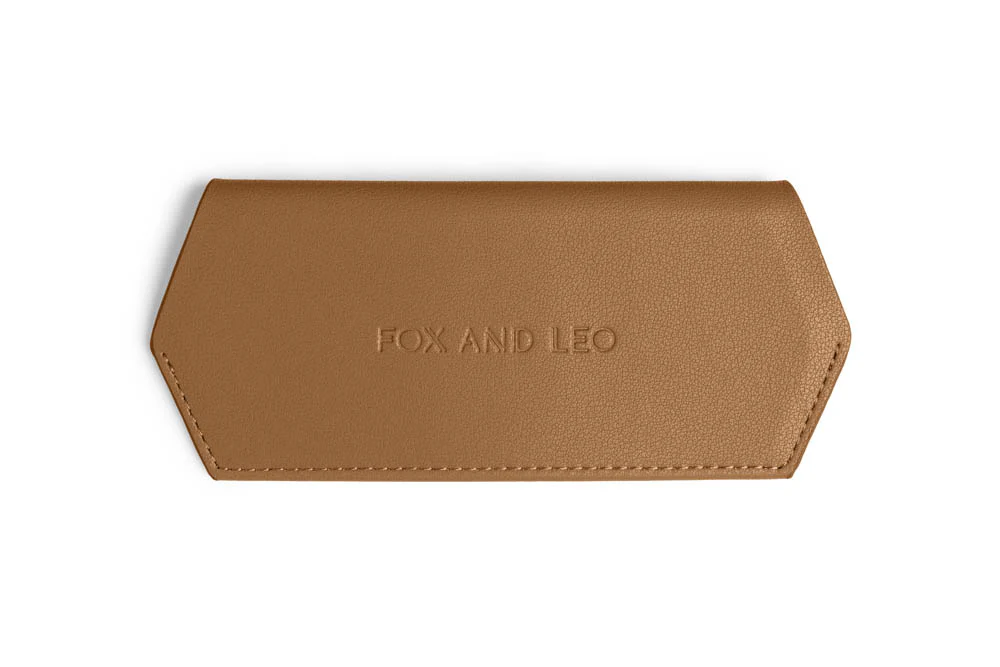 Fox And Leo | Glasses Case | Tan