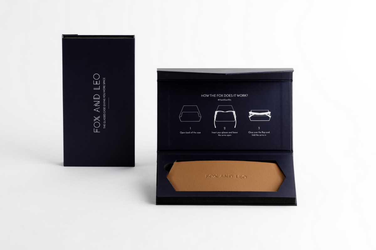 Fox And Leo | Glasses Case | Tan