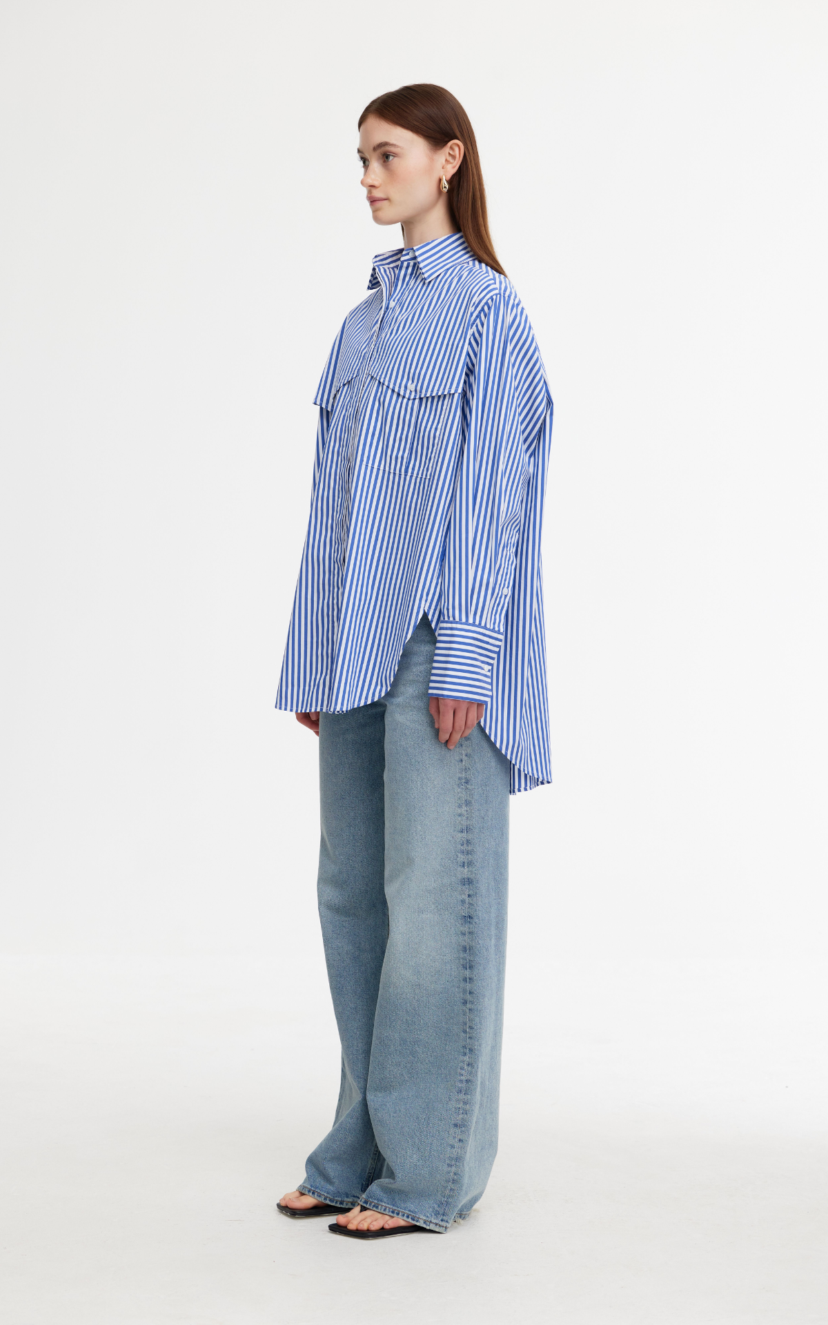 Kinney The Label | Riley Shirt | Navy/White Stripe