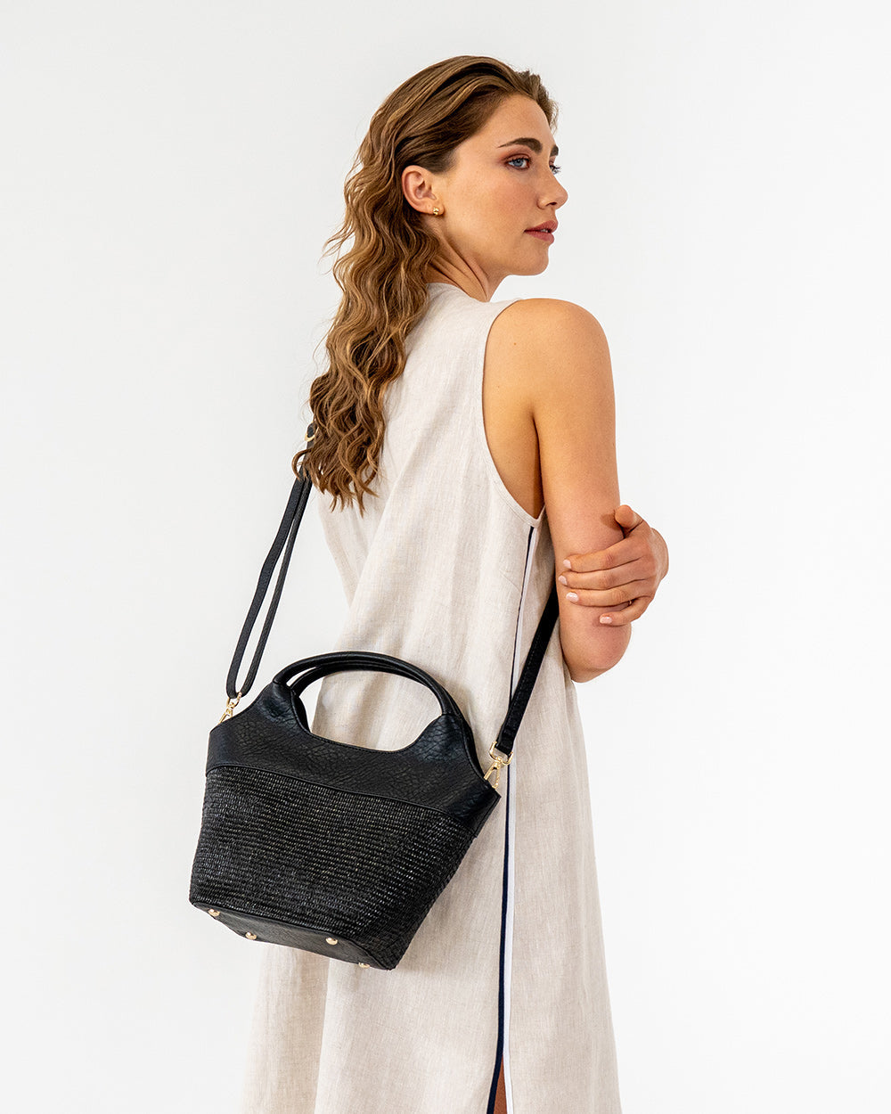 ELMS+KING | Miller Tote | Black With Weave