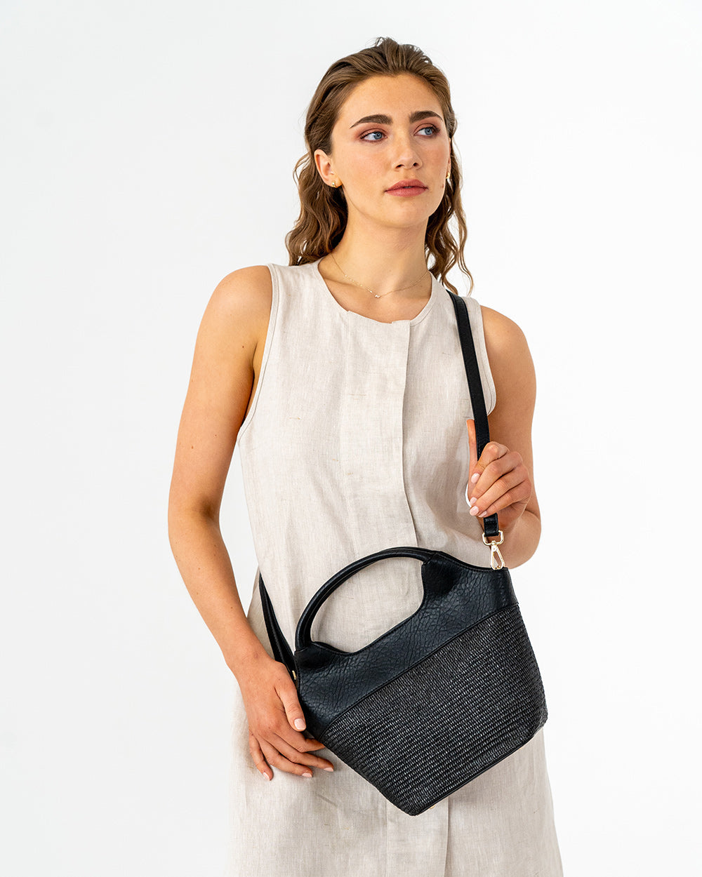 ELMS+KING | Miller Tote | Black With Weave