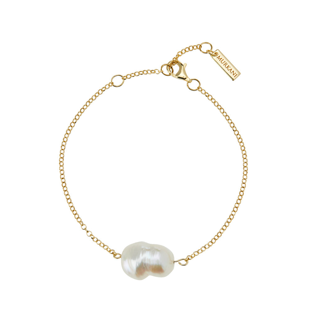 Murkani | Aphrodite Goddess Pearl Bracelet | 18KT Yellow Gold Plate