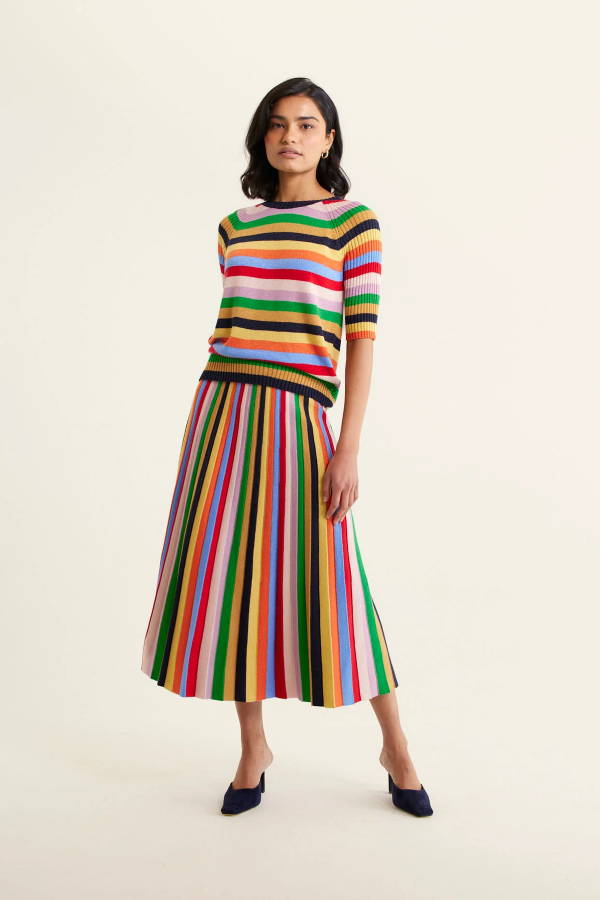 Alessandra | Avenue Skirt Lurex | Rainbow