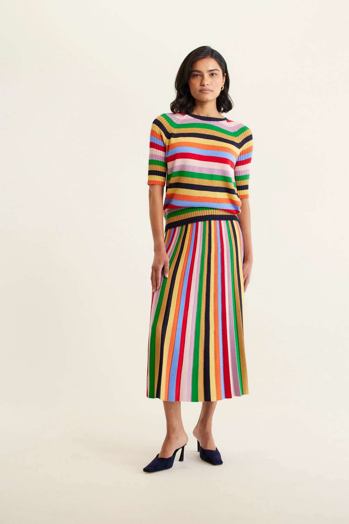 Alessandra | Avenue Skirt Lurex | Rainbow