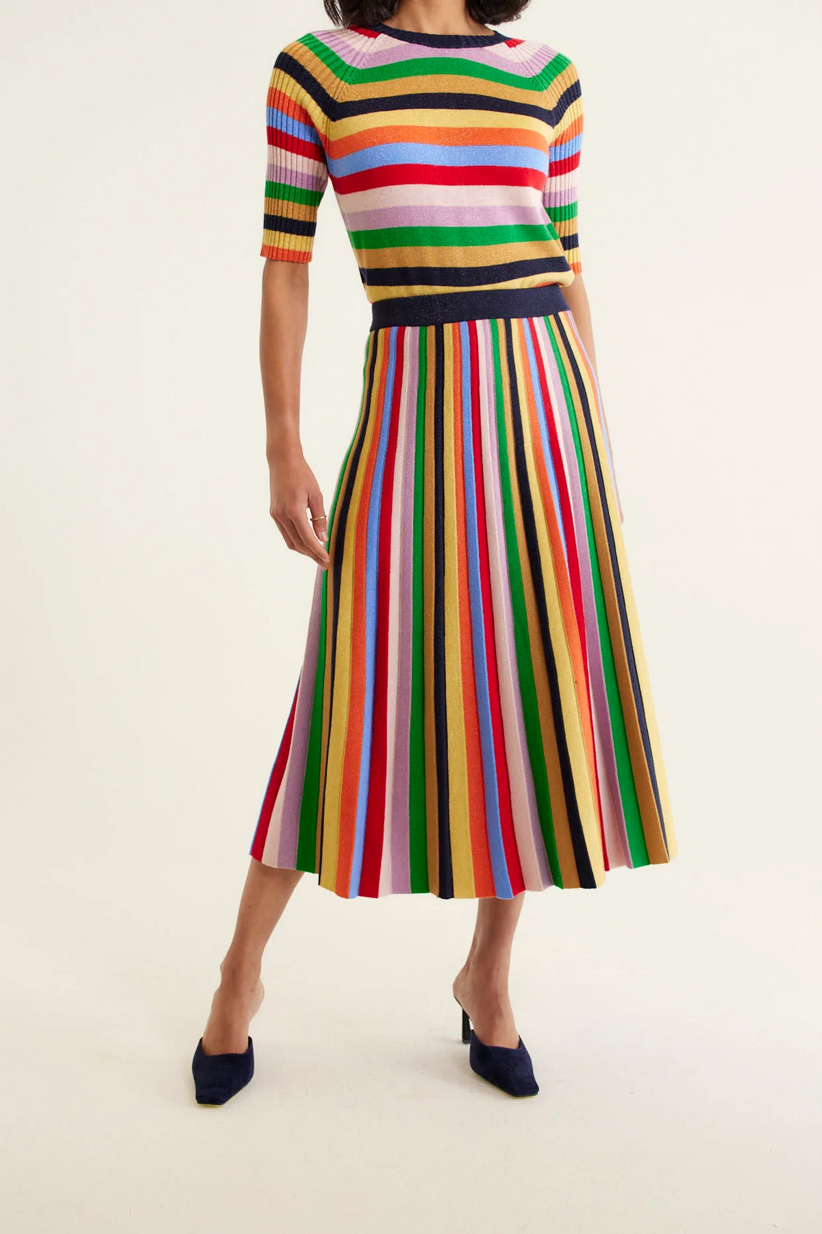 Alessandra | Avenue Skirt Lurex | Rainbow