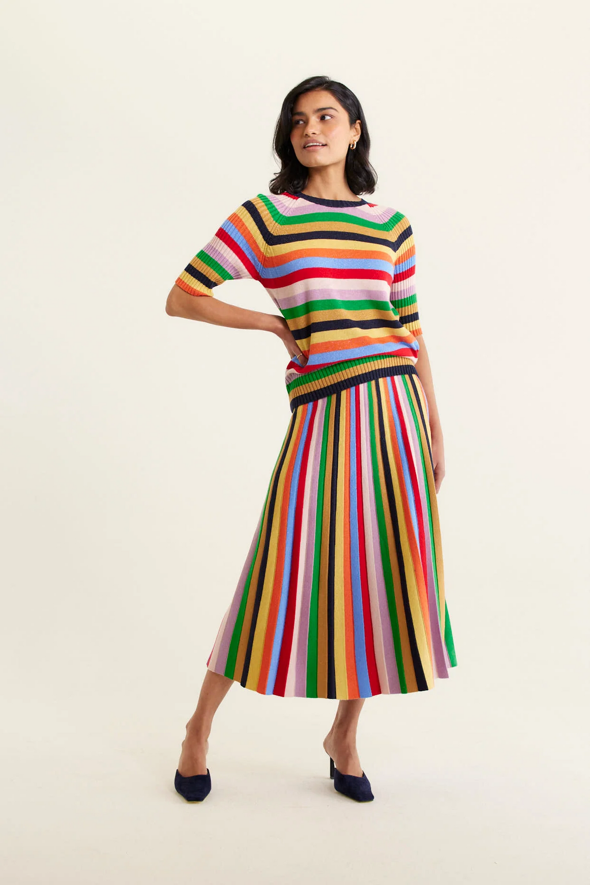 Alessandra | Avenue Skirt Lurex | Rainbow