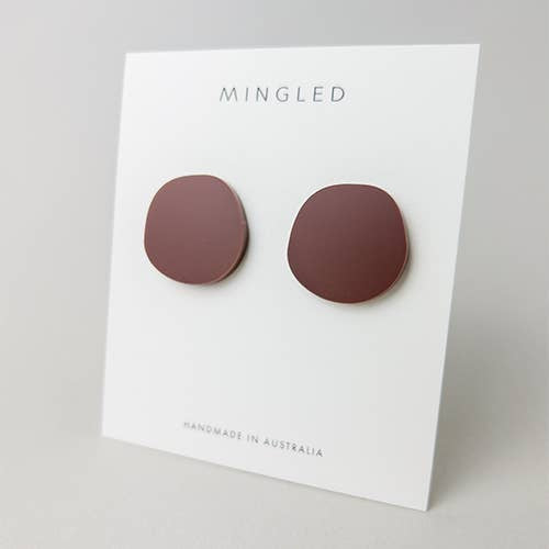 Mingled | Organic Statement Studs | Nutmeg