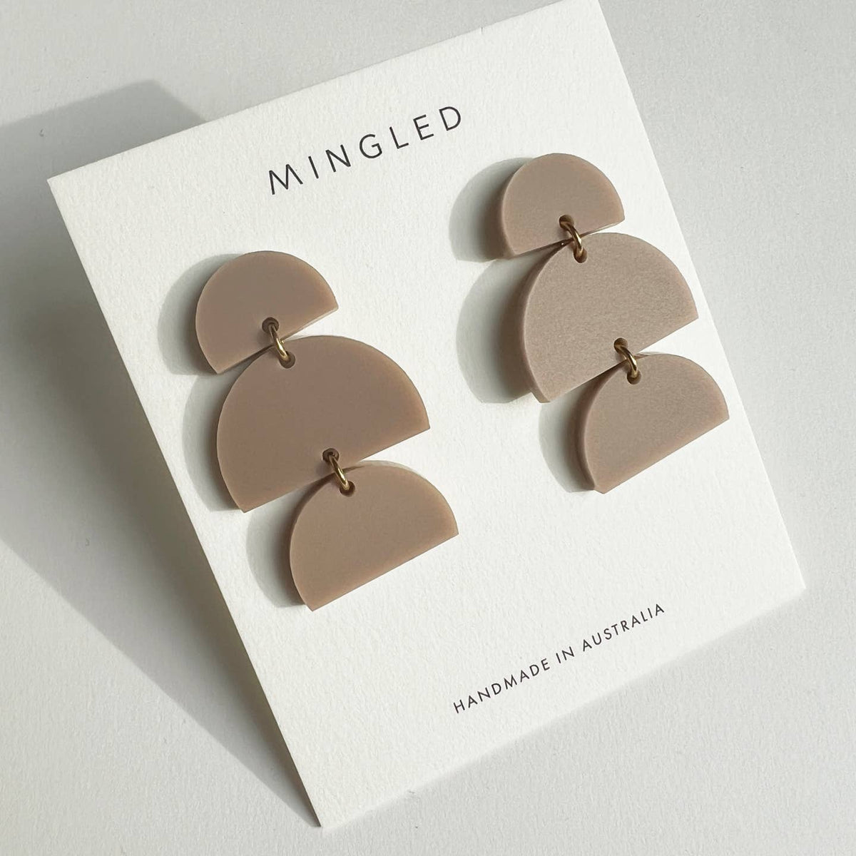 Mingled | Izzy Dangle Earrings | Taupe