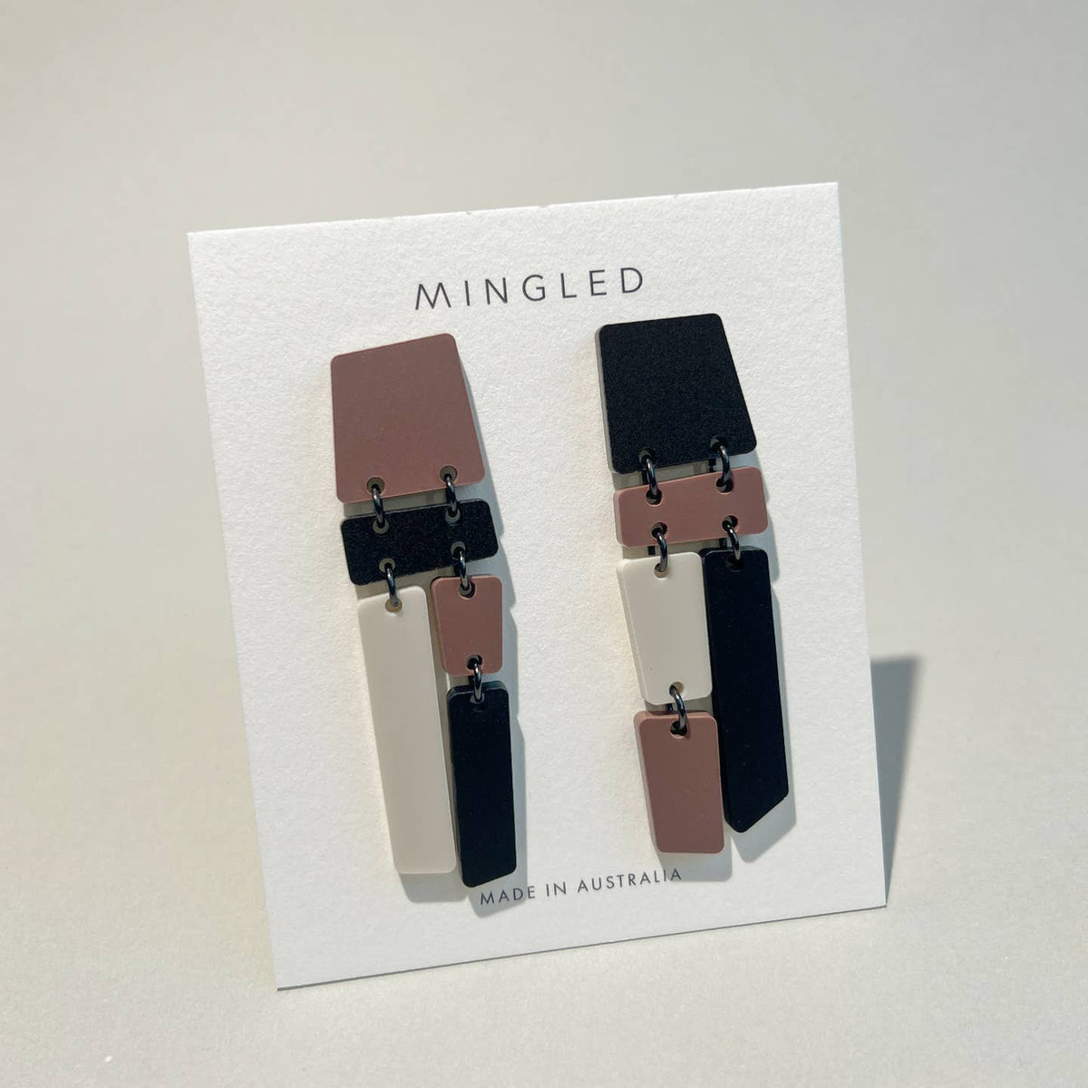 Mingled | Pila | Large Statement Earrings | Multicolour Nutmeg