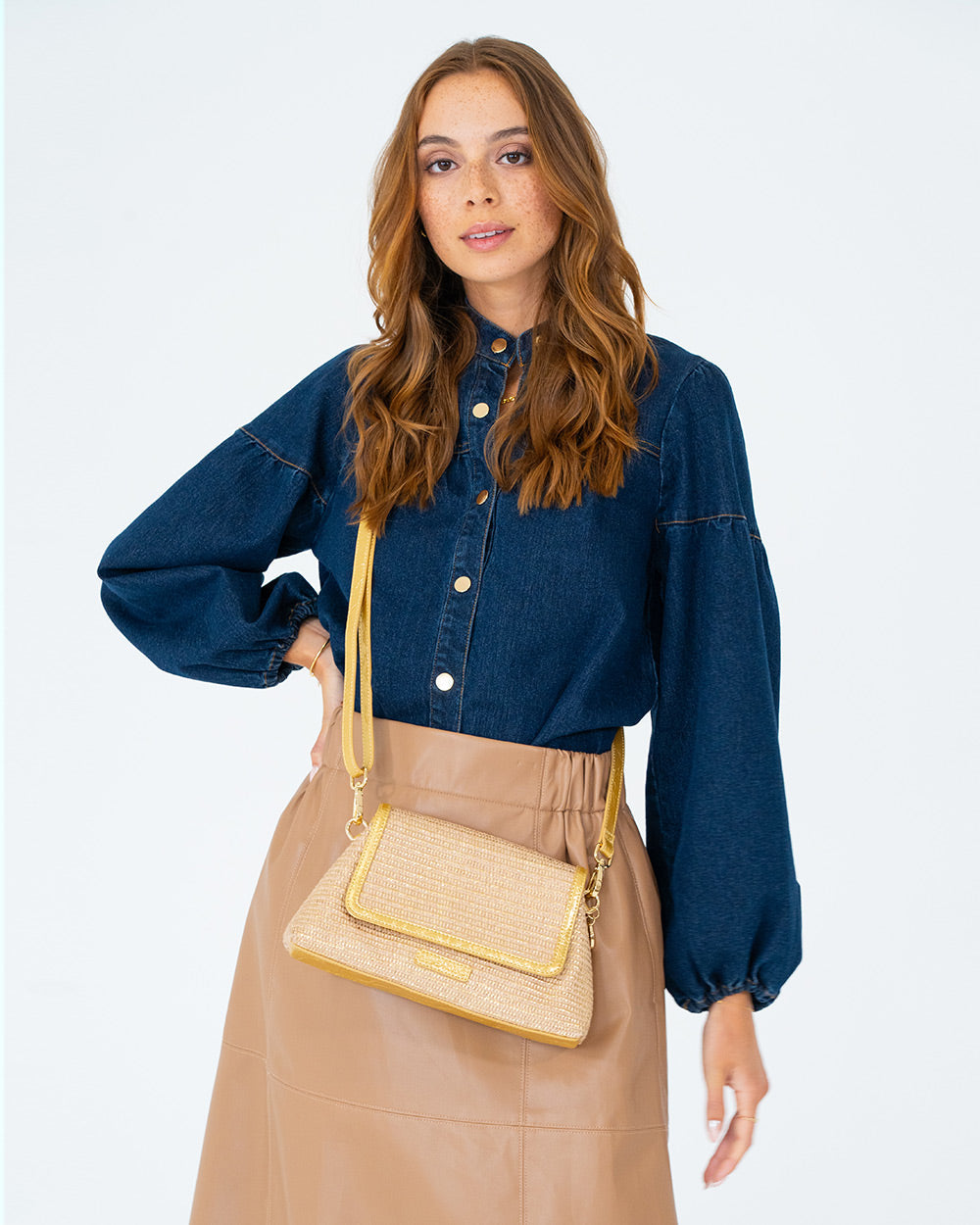 ELMS+KING | Lugano Crossbody Bag | Gold Weave