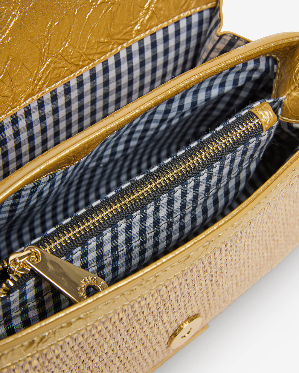 ELMS+KING | Lugano Crossbody Bag | Gold Weave