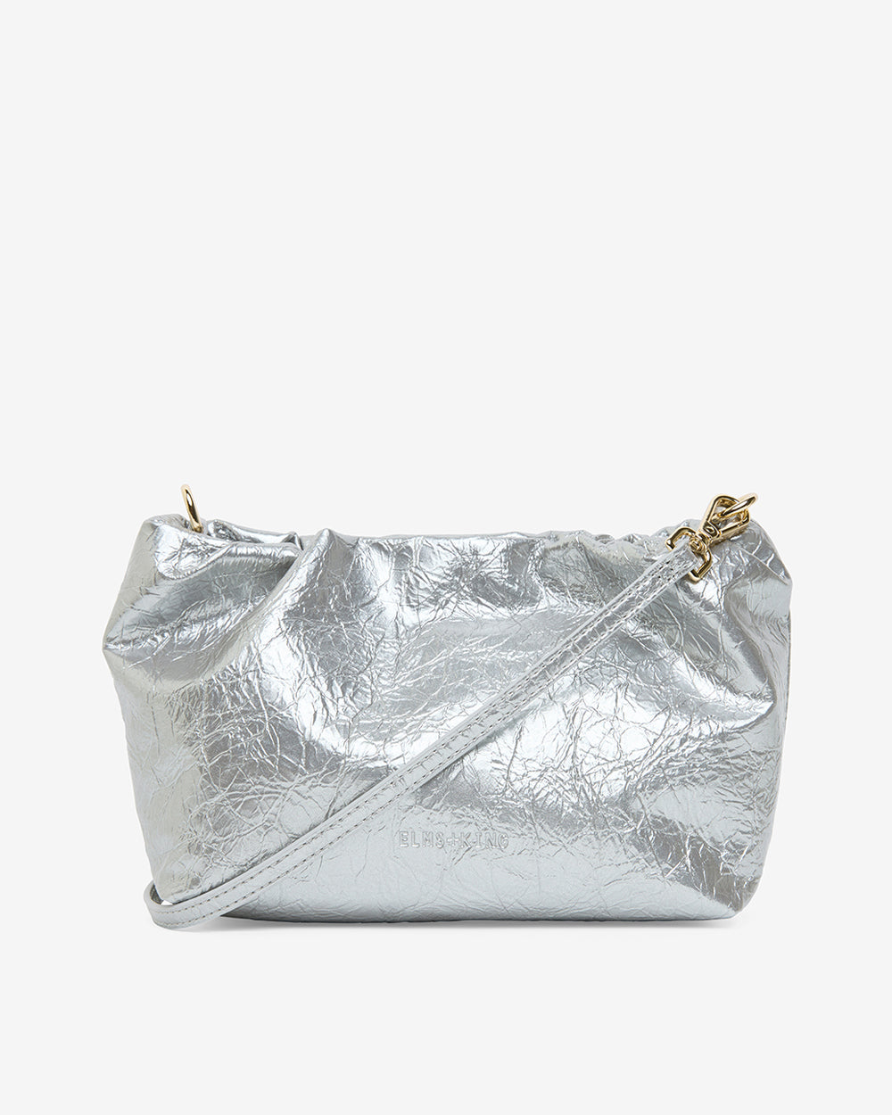ELMS+KING | Monty Crossbody Bag | Silver Crinkle