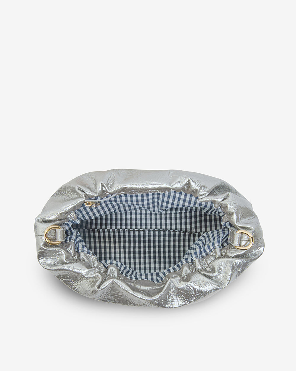ELMS+KING | Monty Crossbody Bag | Silver Crinkle