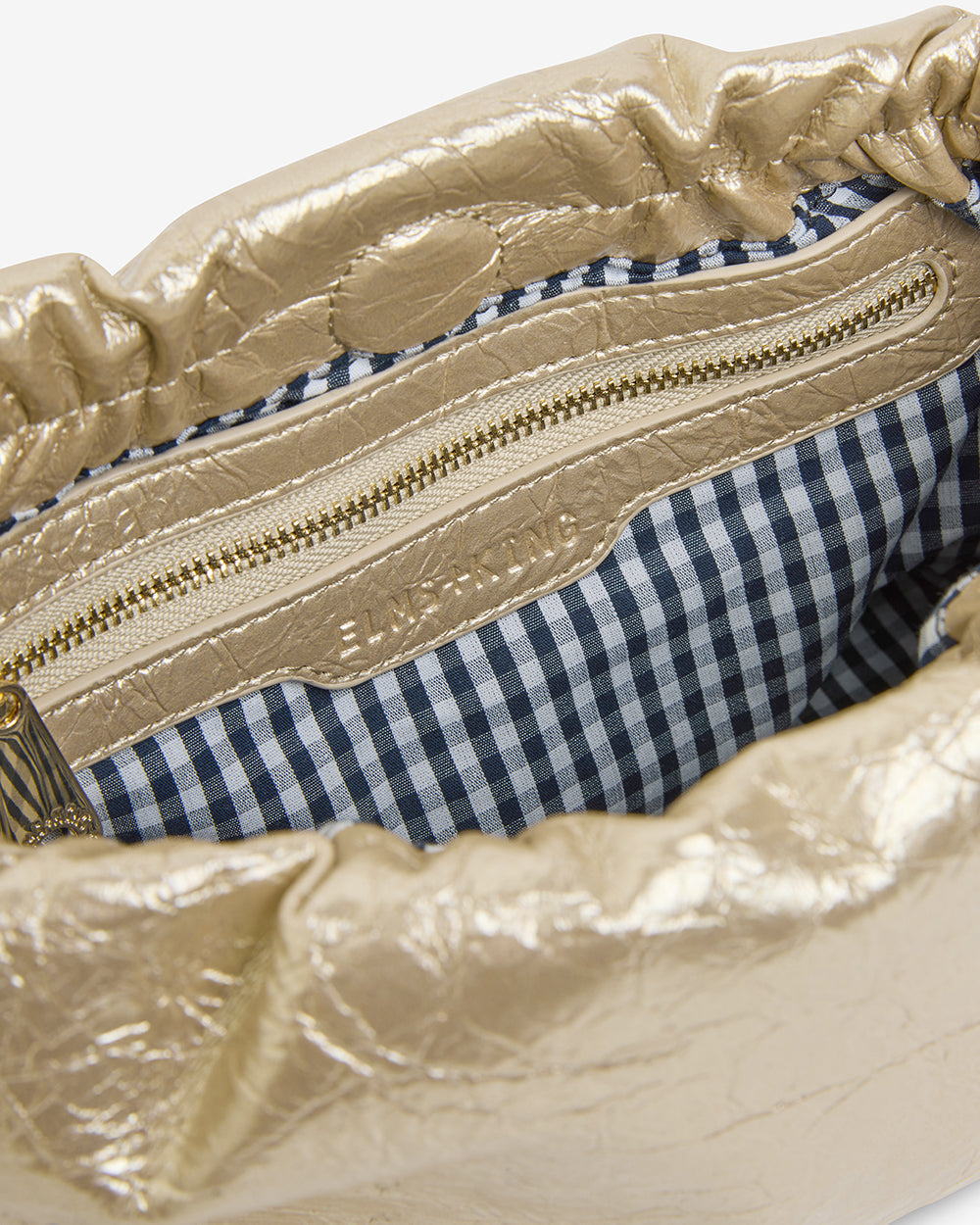ELMS+KING | Monty Crossbody Bag | Light Gold Crinkle