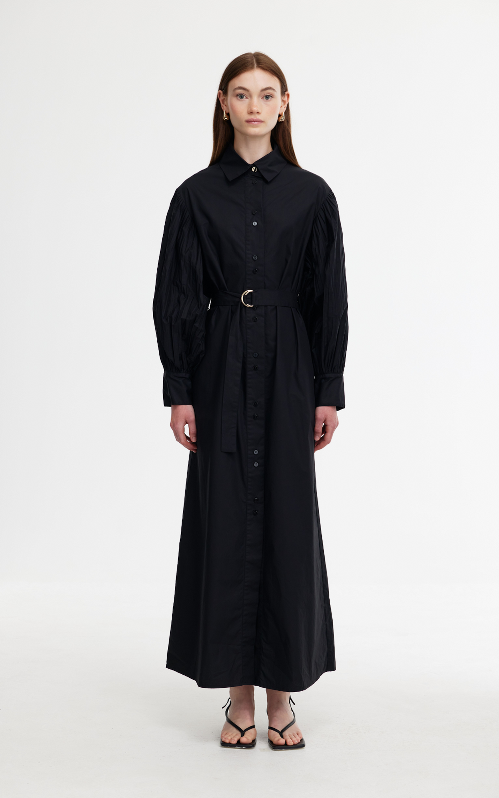 Kinney | Harlow Pleat Dress | Black