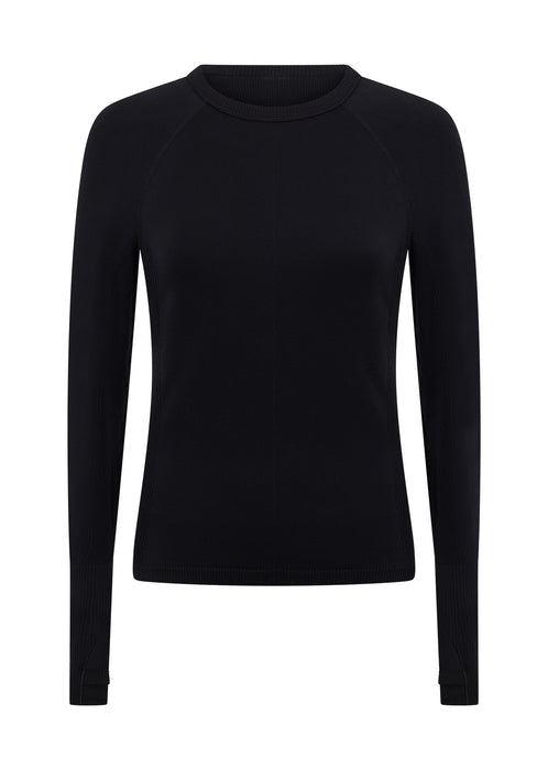 Lorna Jane Activewear | Tempo Seamless Long Sleeve Top | Black