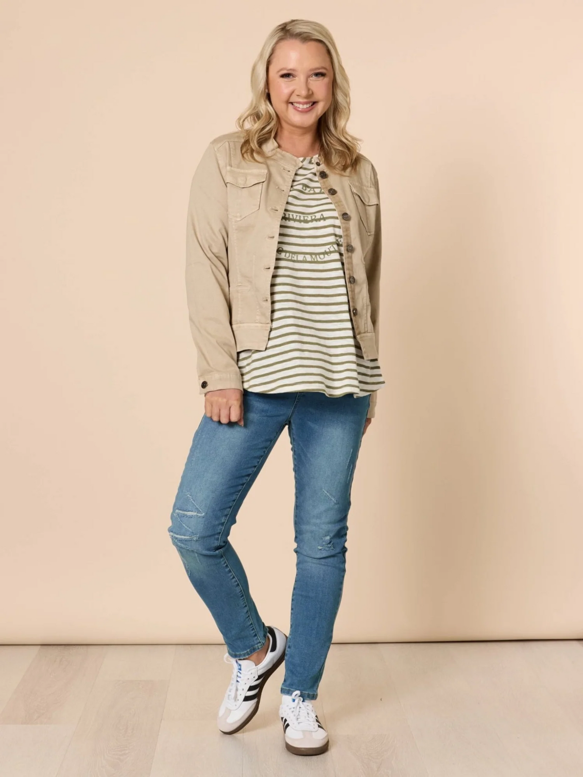 Threadz | Maggie Denim Jacket | Natural
