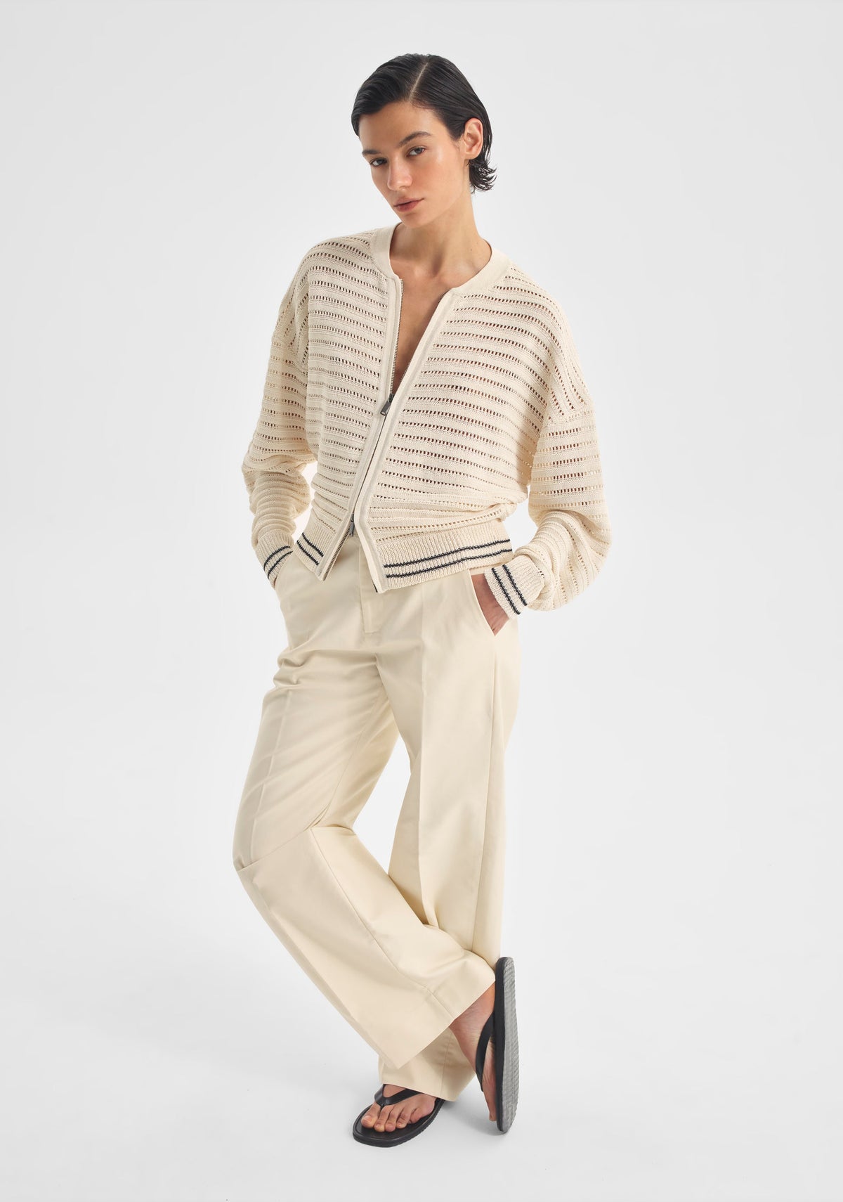 Morrison | Dallas Knit Jacket | Milk