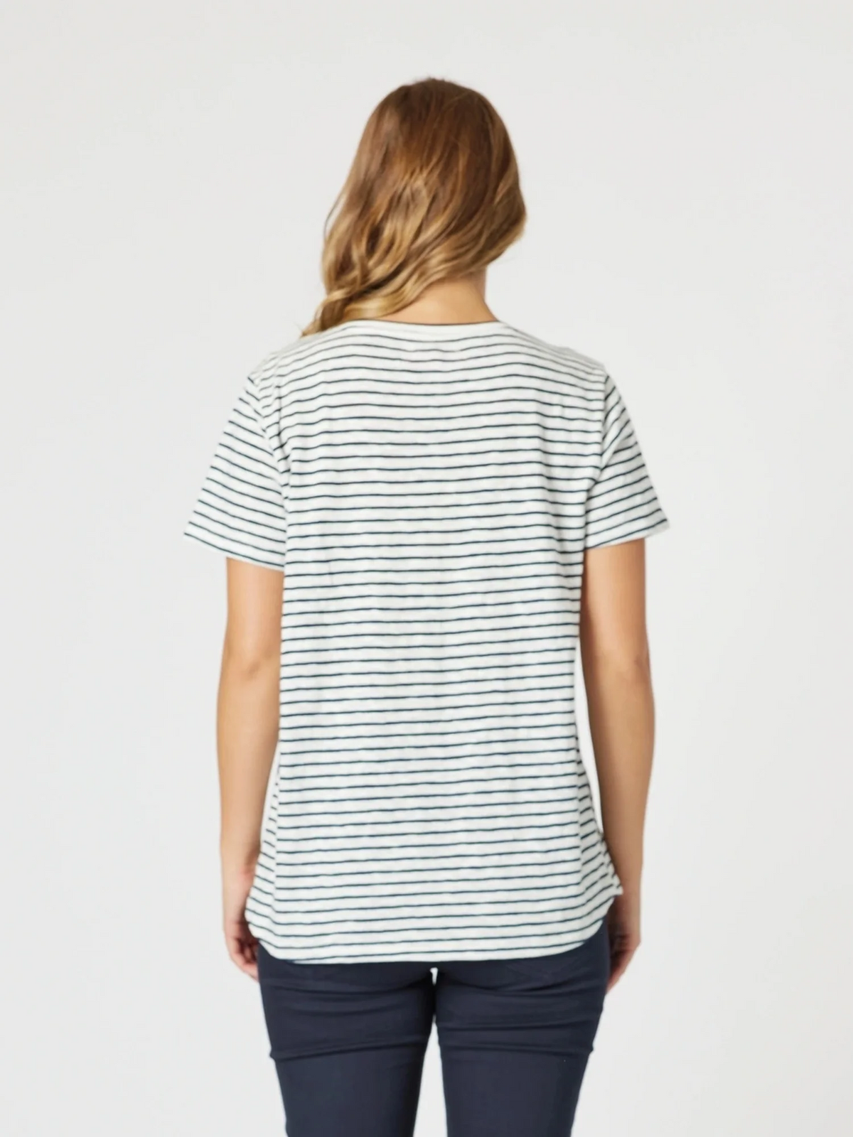 Threadz | Tonic Stripe Tee | Navy/White