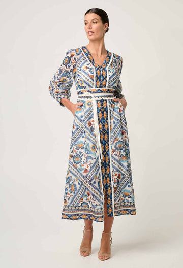 Once Was | Alexis Silk Cotton Midi Dress | Petinos Floros