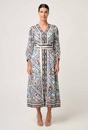 Once Was | Alexis Silk Cotton Midi Dress | Petinos Floros